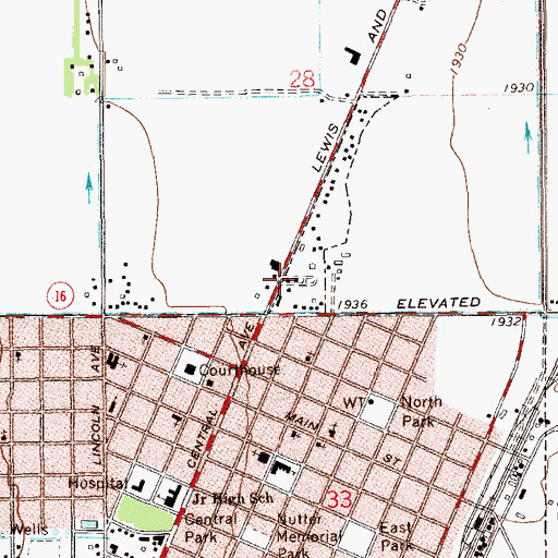 Topographic Map of Four Seasons Trailer Court, MT