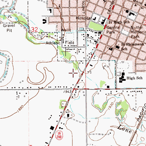 Topographic Map of Richland Plaza, MT