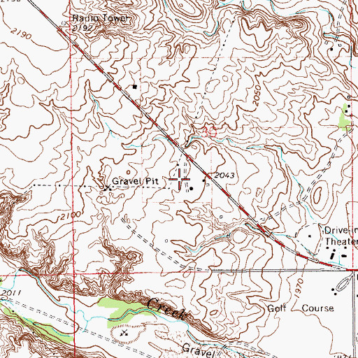 Topographic Map of J D Industrial Park, MT