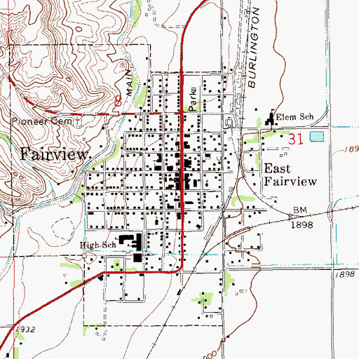 Topographic Map of Mondak Family Clinic, MT