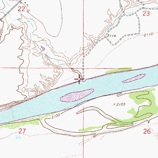 Topographic Map of Monroe Creek, MT