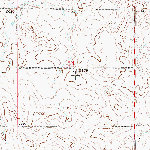 Topographic Map of Thomas Post Office (historical), MT