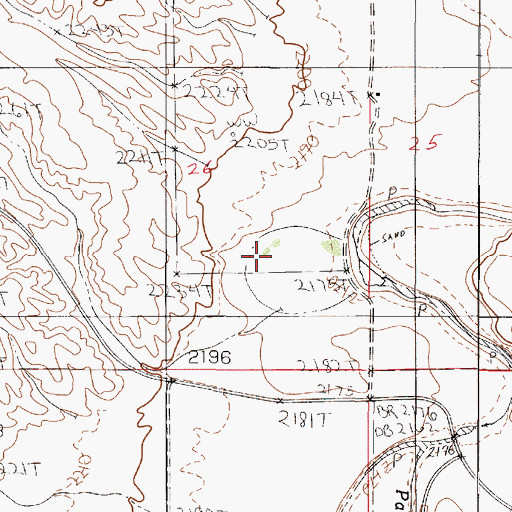 Topographic Map of Riverside Post Office (historical), MT