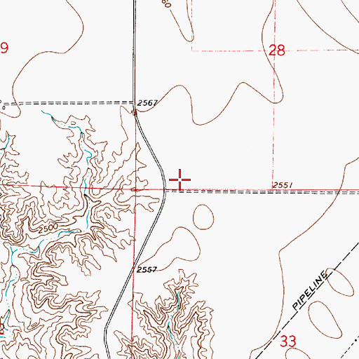 Topographic Map of Morris Post Office (historical), MT
