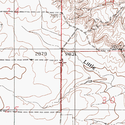Topographic Map of Crackerbox Post Office (historical), MT
