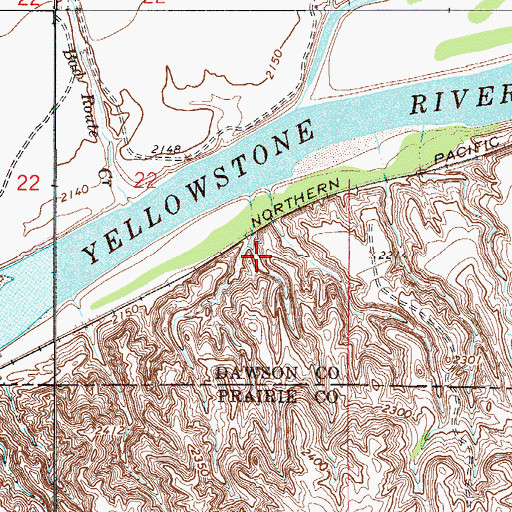 Topographic Map of Conlin (historical), MT