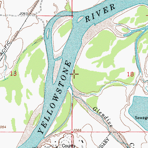 Topographic Map of Camp Canby (historical), MT