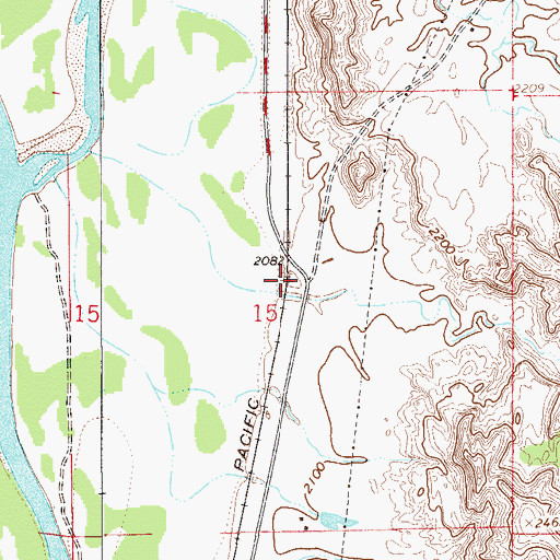 Topographic Map of Thurston (historical), MT