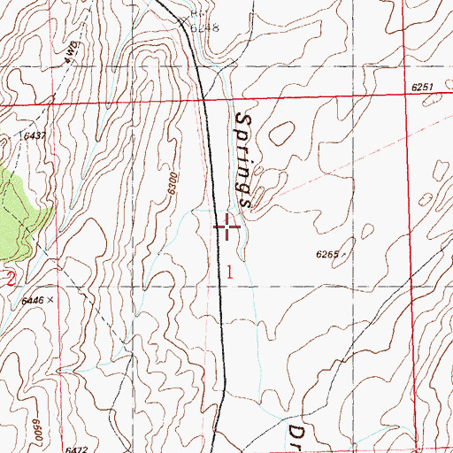 Topographic Map of Cedar Springs, CO