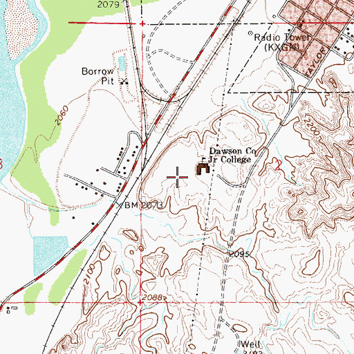 Topographic Map of Ullman Center, MT