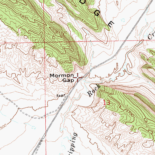 Topographic Map of Mormon Gap, CO