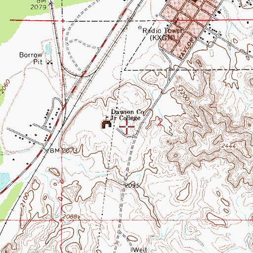Topographic Map of Gibson Hall, MT
