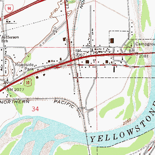 Topographic Map of Farmers Elevator, MT