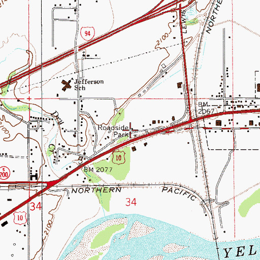 Topographic Map of Historical Landmark Park, MT