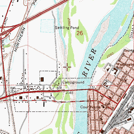 Topographic Map of Jaycee West Park, MT