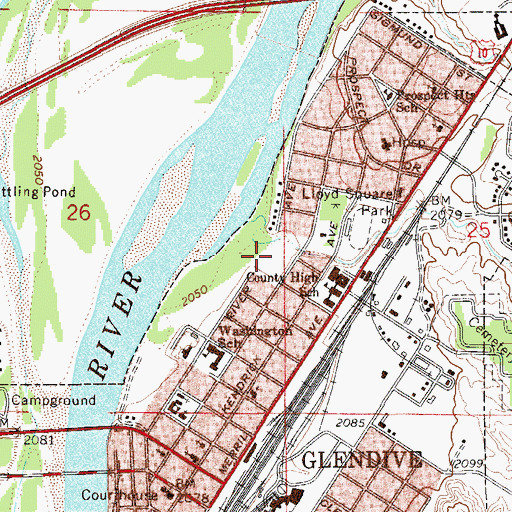 Topographic Map of ABC Little League Field, MT