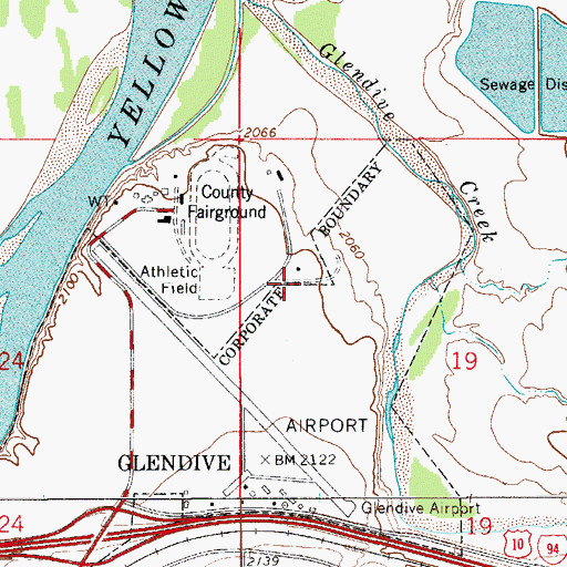 Topographic Map of Meissner American Legion Baseball Field, MT
