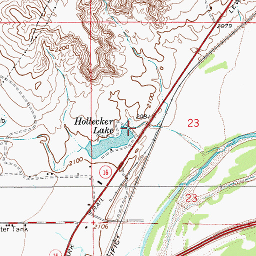 Topographic Map of Hollecker Park, MT
