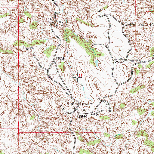 Topographic Map of Makoshika State Park, MT
