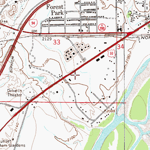 Topographic Map of Word of Life Fellowship, MT