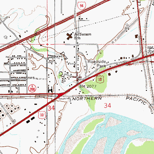 Topographic Map of White Chapel Mennonite Church, MT