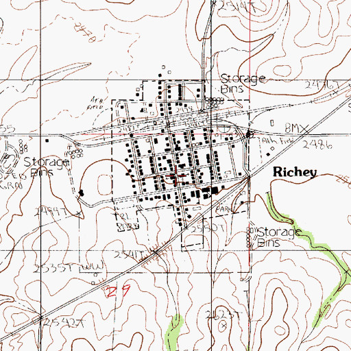 Topographic Map of American Lutheran Church of Richey, MT
