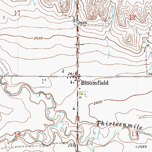 Topographic Map of Bloomfield Christian Missionary Alliance Church, MT