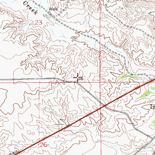 Topographic Map of Grand View Cemetery, MT