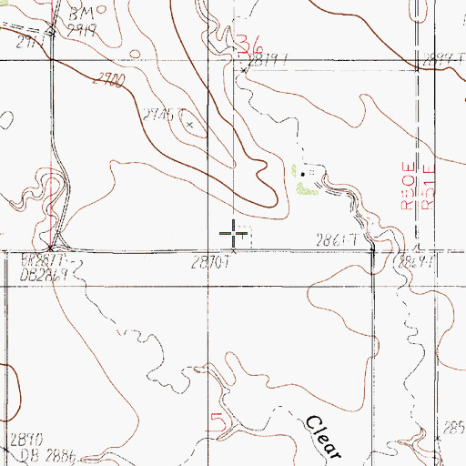 Topographic Map of Union Cemetery, MT