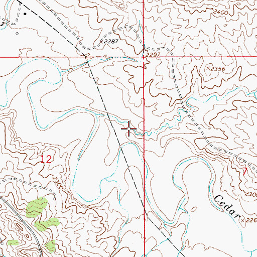 Topographic Map of Abbot Draw, MT