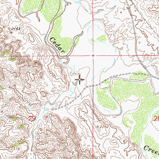 Topographic Map of Smokey Coulee, MT
