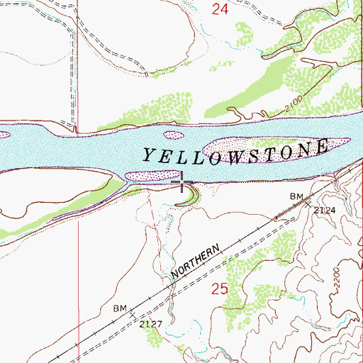 Topographic Map of Sand Creek, MT