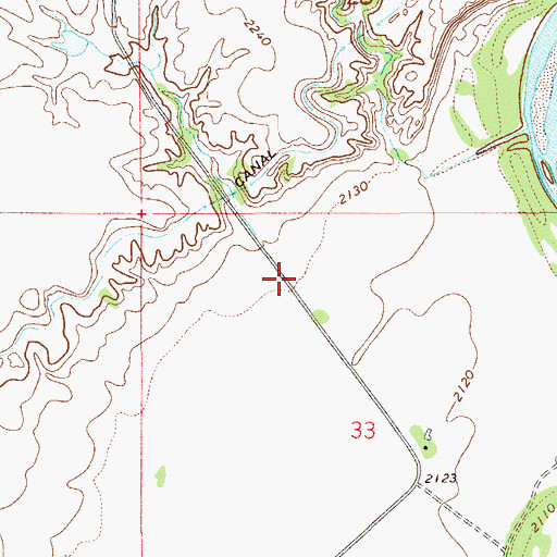 Topographic Map of Dry Coulee, MT