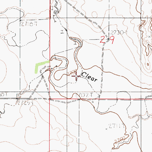 Topographic Map of Cigar Creek, MT