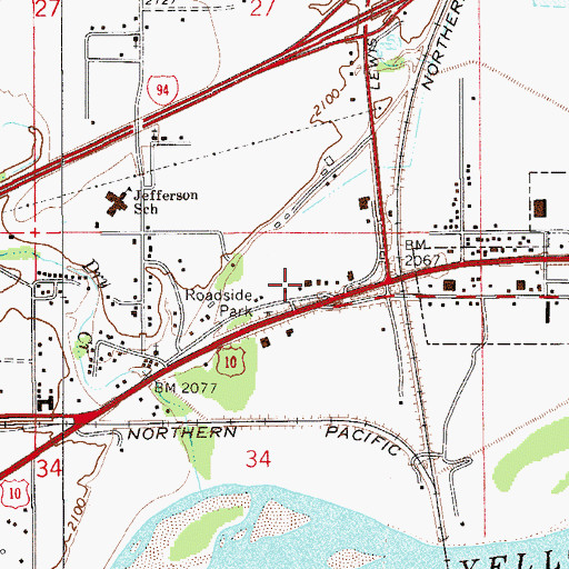 Topographic Map of Spring Grove Trailer Court, MT