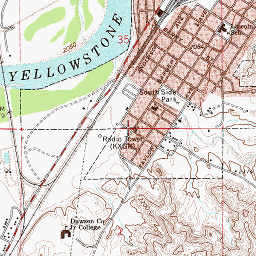 Topographic Map of Big Sky Chiropractic Clinic, MT