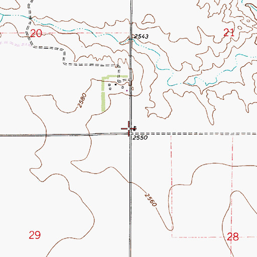 Topographic Map of Amo School (historical), MT