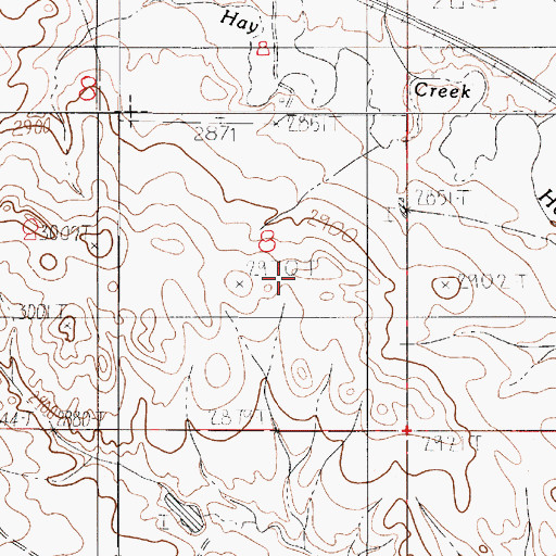 Topographic Map of Baggs School (historical), MT