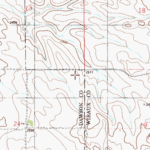 Topographic Map of Box Elder School (historical), MT