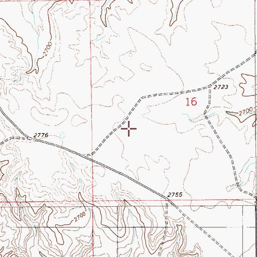 Topographic Map of Bryan Plains School (historical), MT