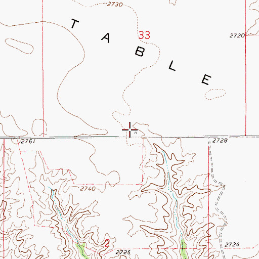 Topographic Map of Butler Table School (historical), MT