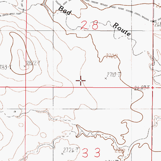 Topographic Map of Certral School (historical), MT