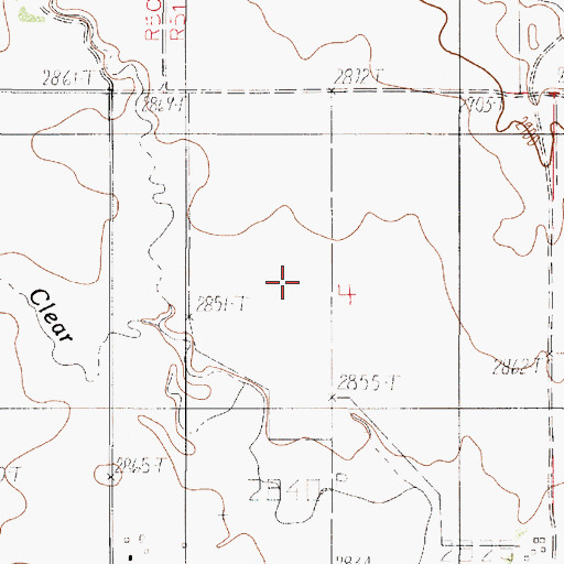 Topographic Map of Clear Creek School (historical), MT