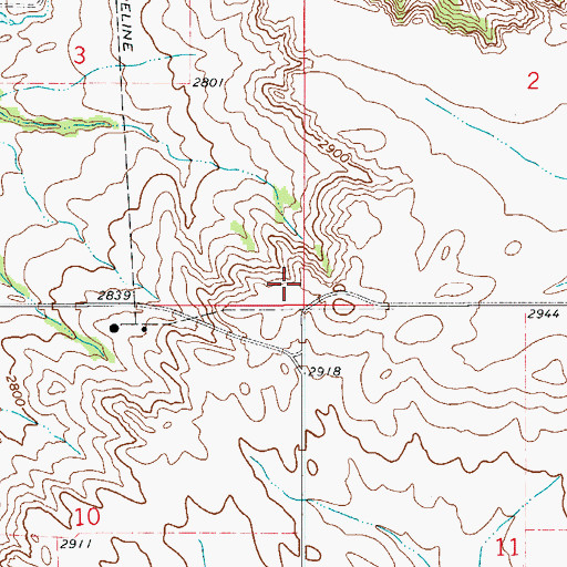 Topographic Map of Divide School (historical), MT