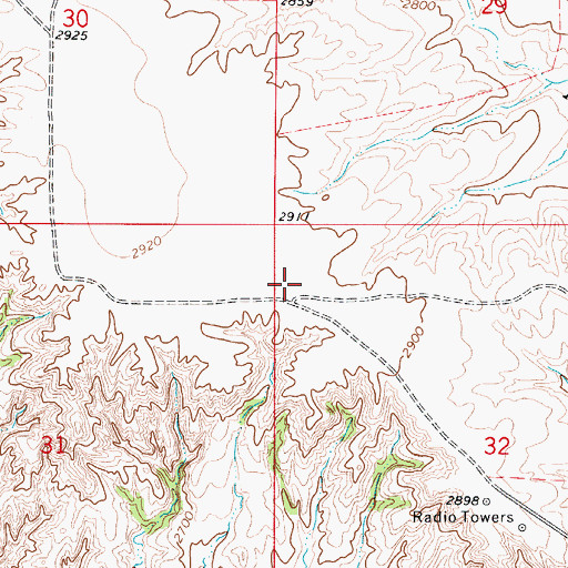 Topographic Map of Echo Ridge School (historical), MT