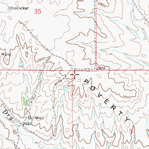 Topographic Map of Eleven Mile Spring School (historical), MT