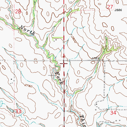 Topographic Map of Fairview School (historical), MT