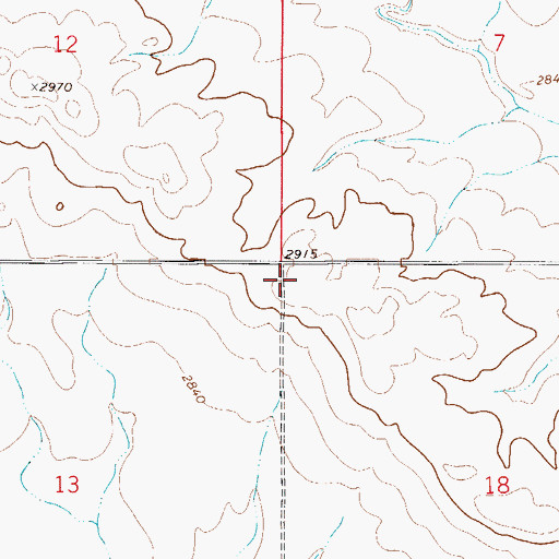 Topographic Map of Farview School (historical), MT