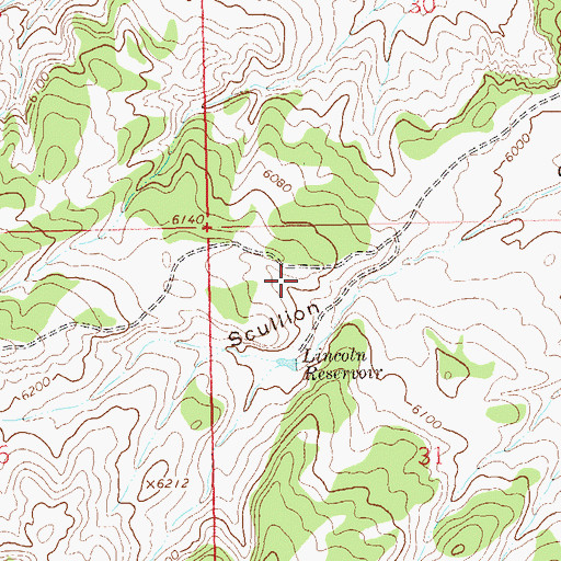 Topographic Map of Lincoln Reservoir, CO