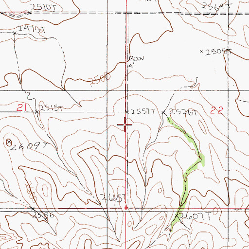 Topographic Map of Hentzy School (historical), MT